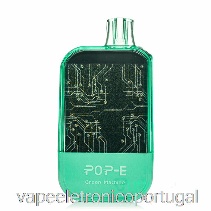 Vape Eletrônico Pop-e 10000 Máquina Verde Descartável